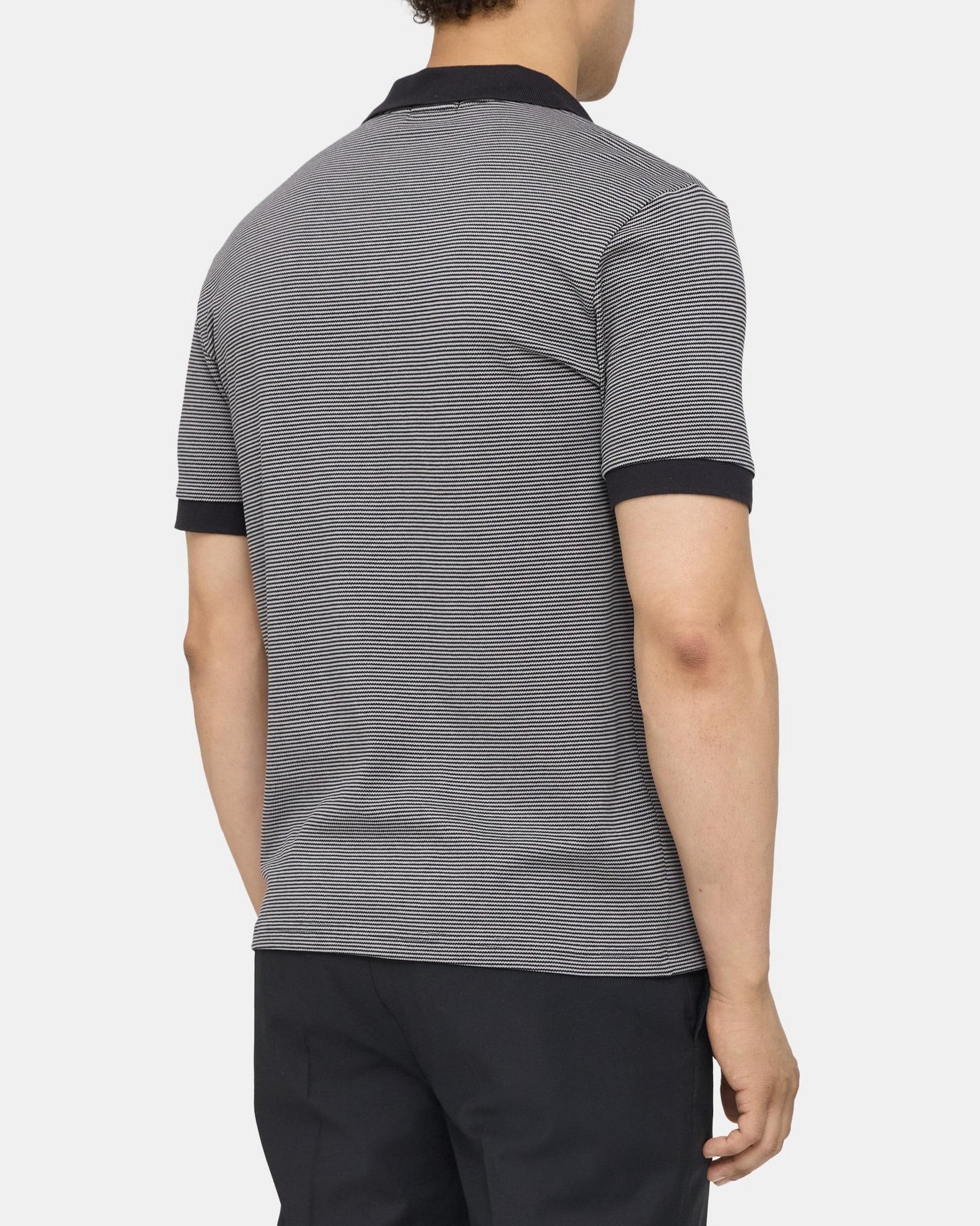 Polo Shirt in Striped Cotton Piqué Product Image