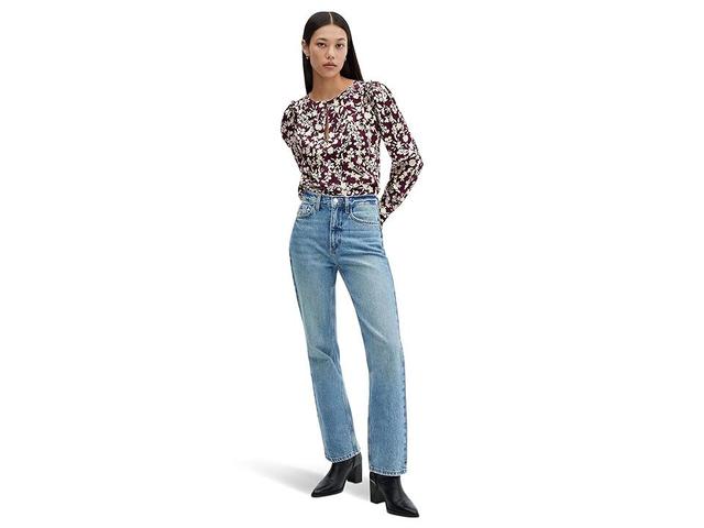 MANGO Floral Print Long Sleeve Top Product Image