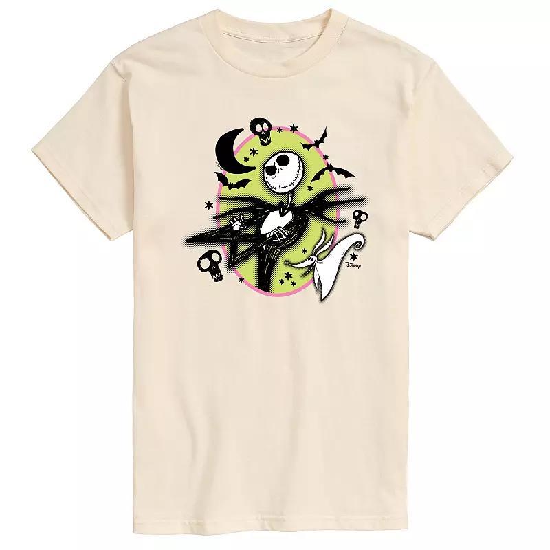 Disneys The Nightmare Before Christmas Jack Skellington Mens Graphic Tee Ivory Product Image