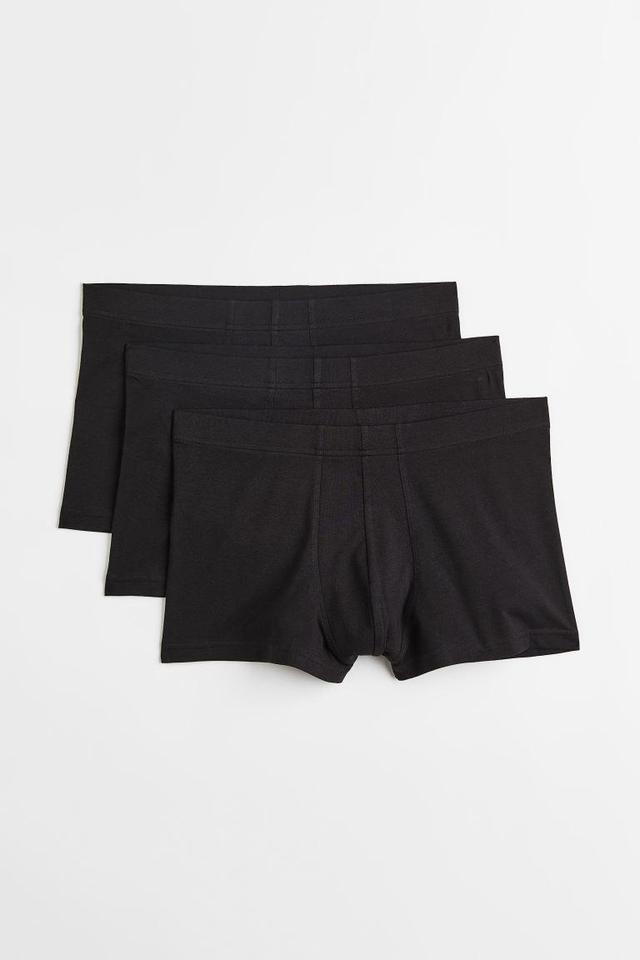 H & M - 3-pack Lyocell-blend Short Boxer Shorts - Black Product Image