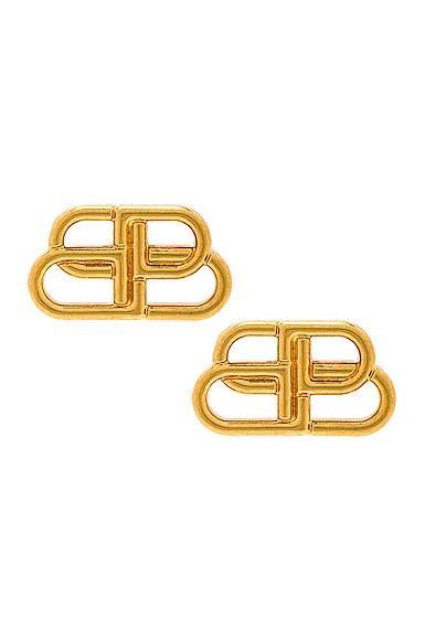 Balenciaga Bb Stud Earrings in Metallic Gold Product Image