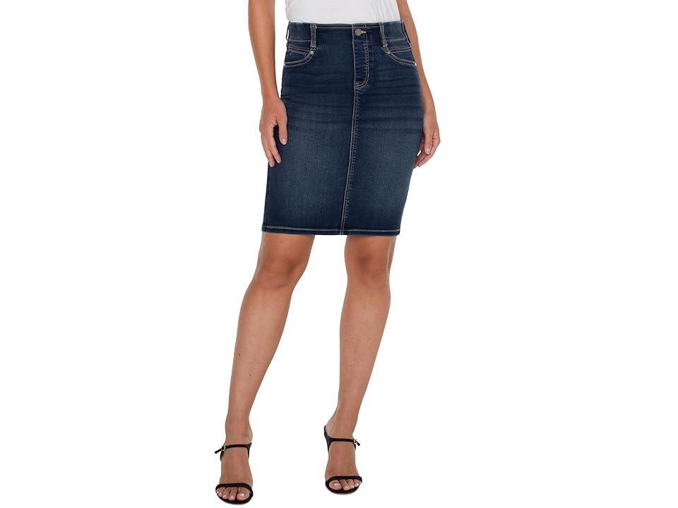 Liverpool Los Angeles Gia Glider Pull-On Forever Fit Denim Pencil Skirt (San Marcos) Women's Skirt product image