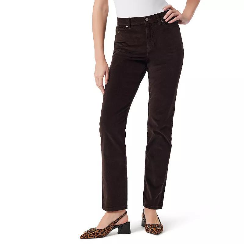 Womens Gloria Vanderbilt Amanda Corduroy 5 Pocket Jeans Brown Roast Product Image