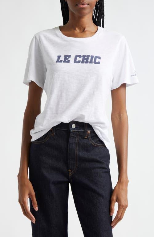 Cinq A Sept Le Chic Tee In White/navy Product Image