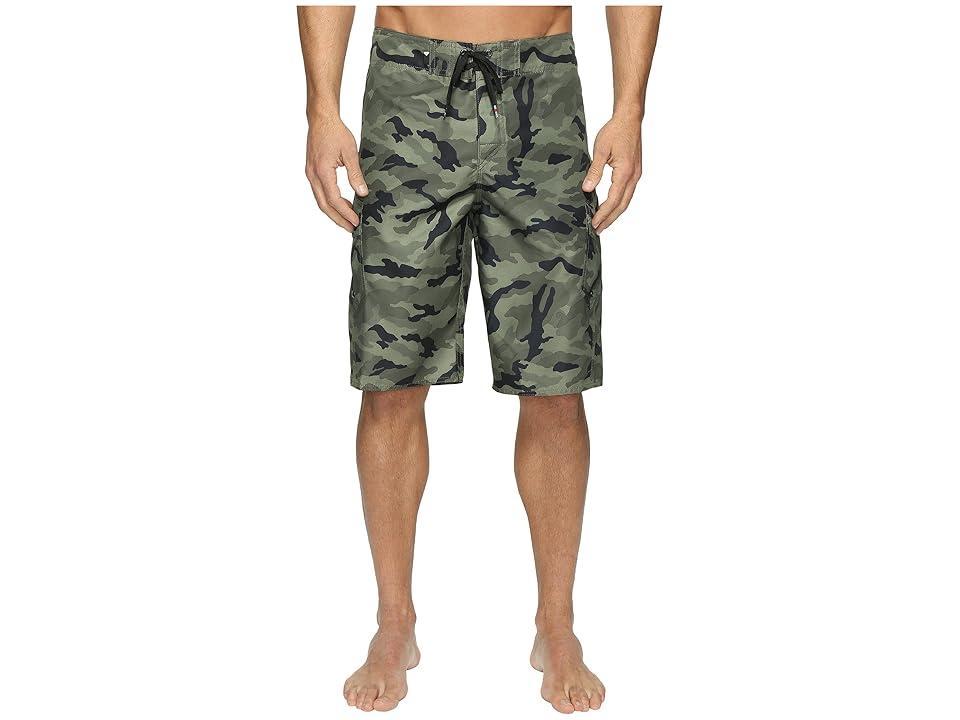 Quiksilver Manic Camo 22 Boardshorts (Forest Night) Men's Swimwear Product Image