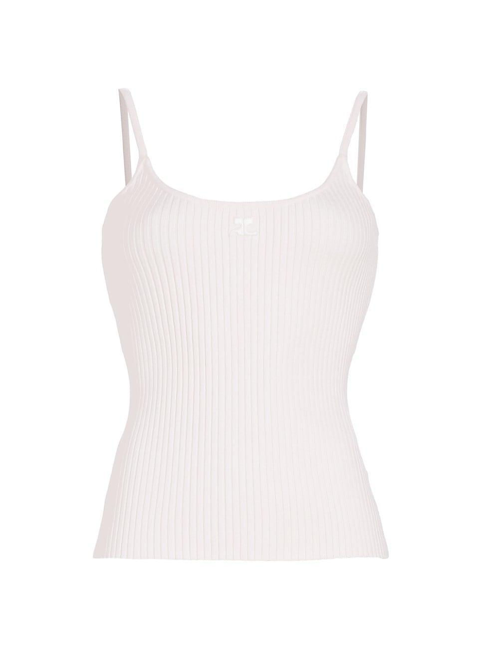 Womens Embroidered Rib-Knit Camisole Product Image