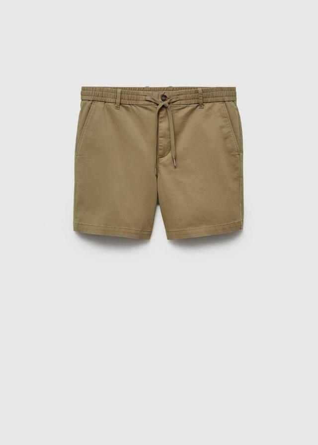 MANGO MAN - Cotton shorts with drawstring khakiMen Product Image