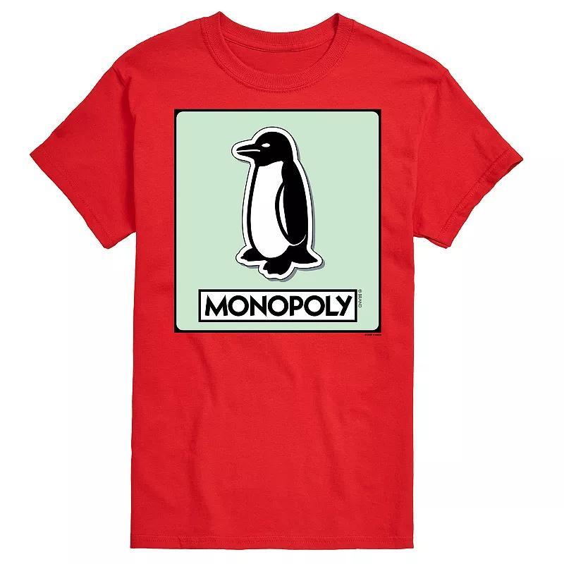 Mens Monopoly Penguin Game Token Graphic Tee Med Grey Product Image