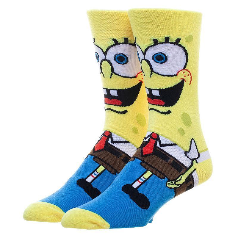 Mens SpongeBob Crew Socks Product Image