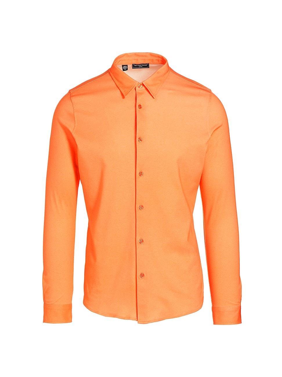 Mens Heathered Cotton Slim-Fit Shirt Product Image