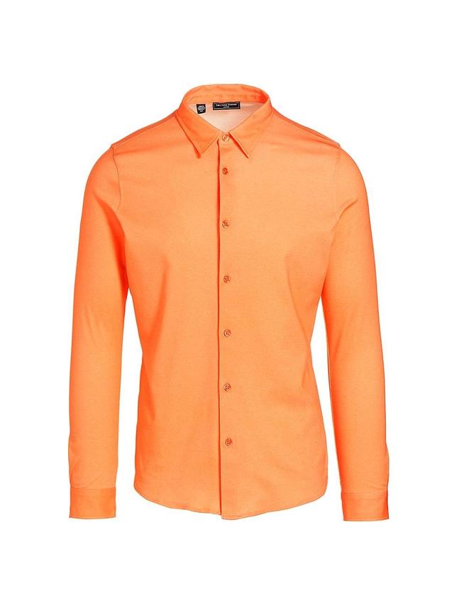 Mens Heathered Cotton Slim-Fit Shirt Product Image