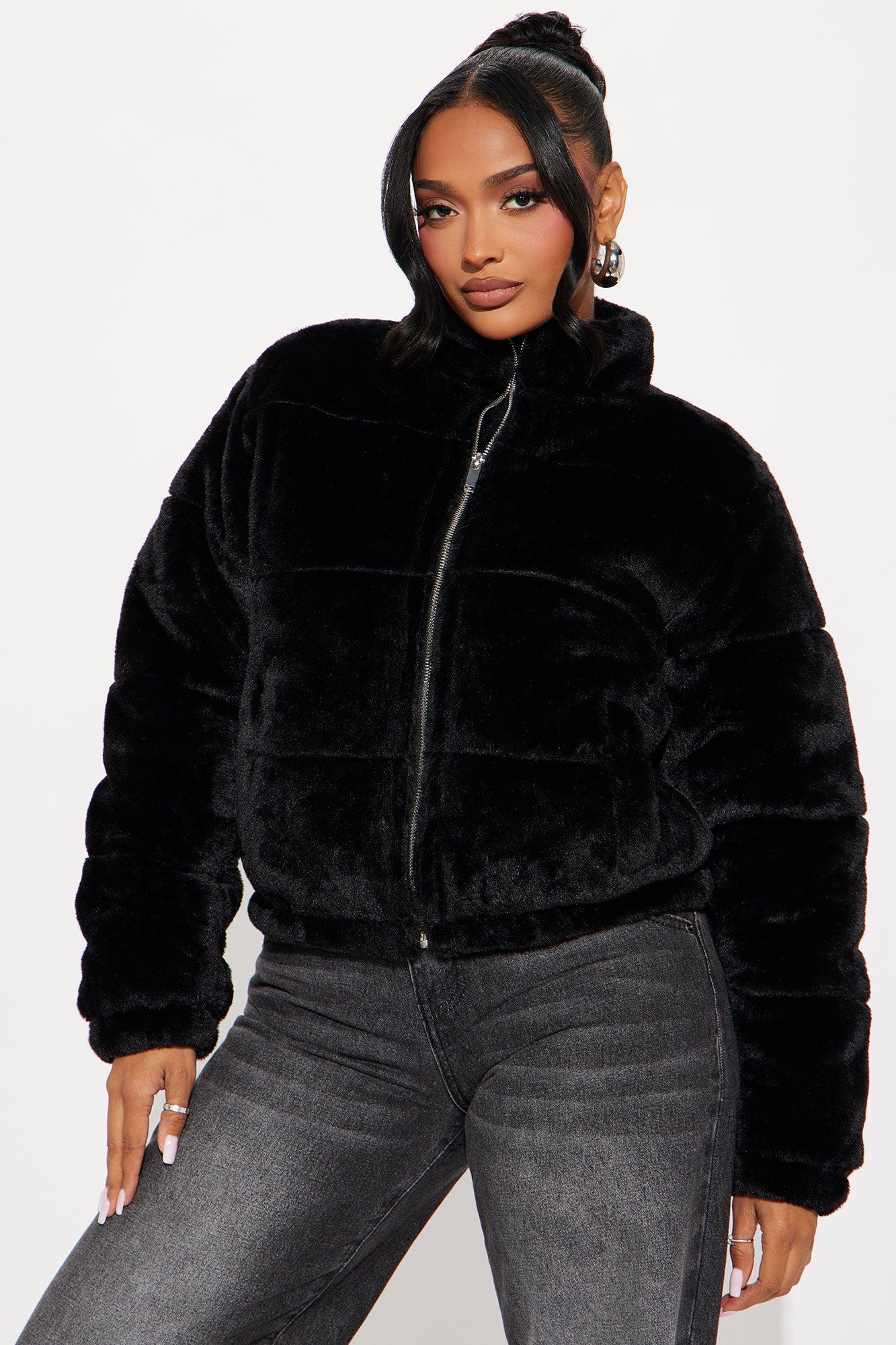 Elizabeth Faux Fur Jacket - Black Product Image