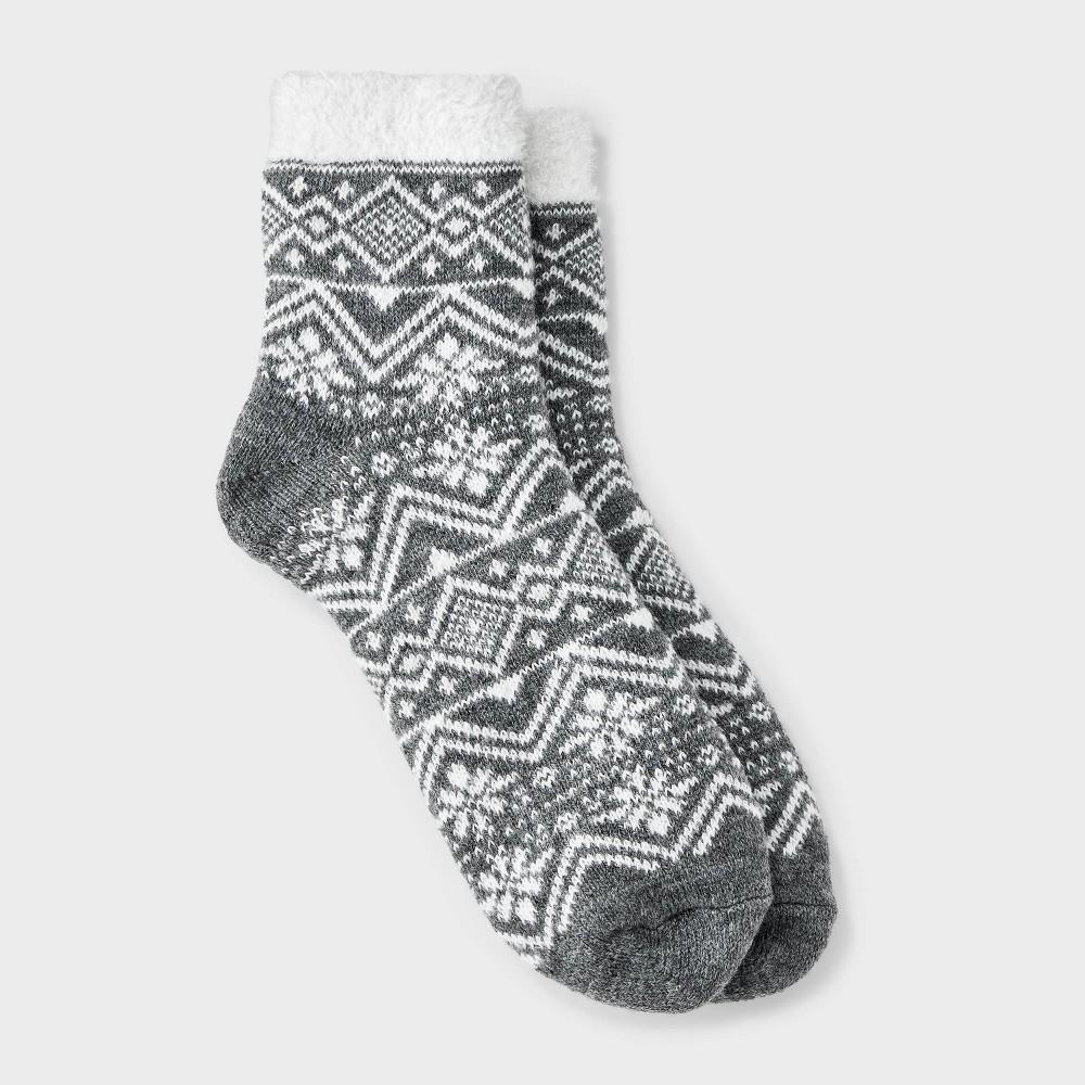 Womens Mixed Geo Double Lined Cozy Ankle Socks - Auden 4-10 Product Image