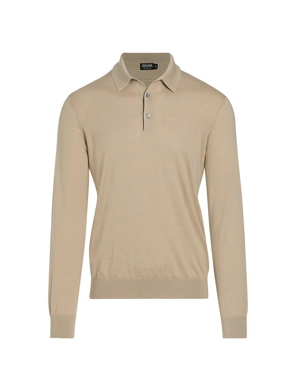 Mens Cashmere-Silk Polo Shirt Product Image