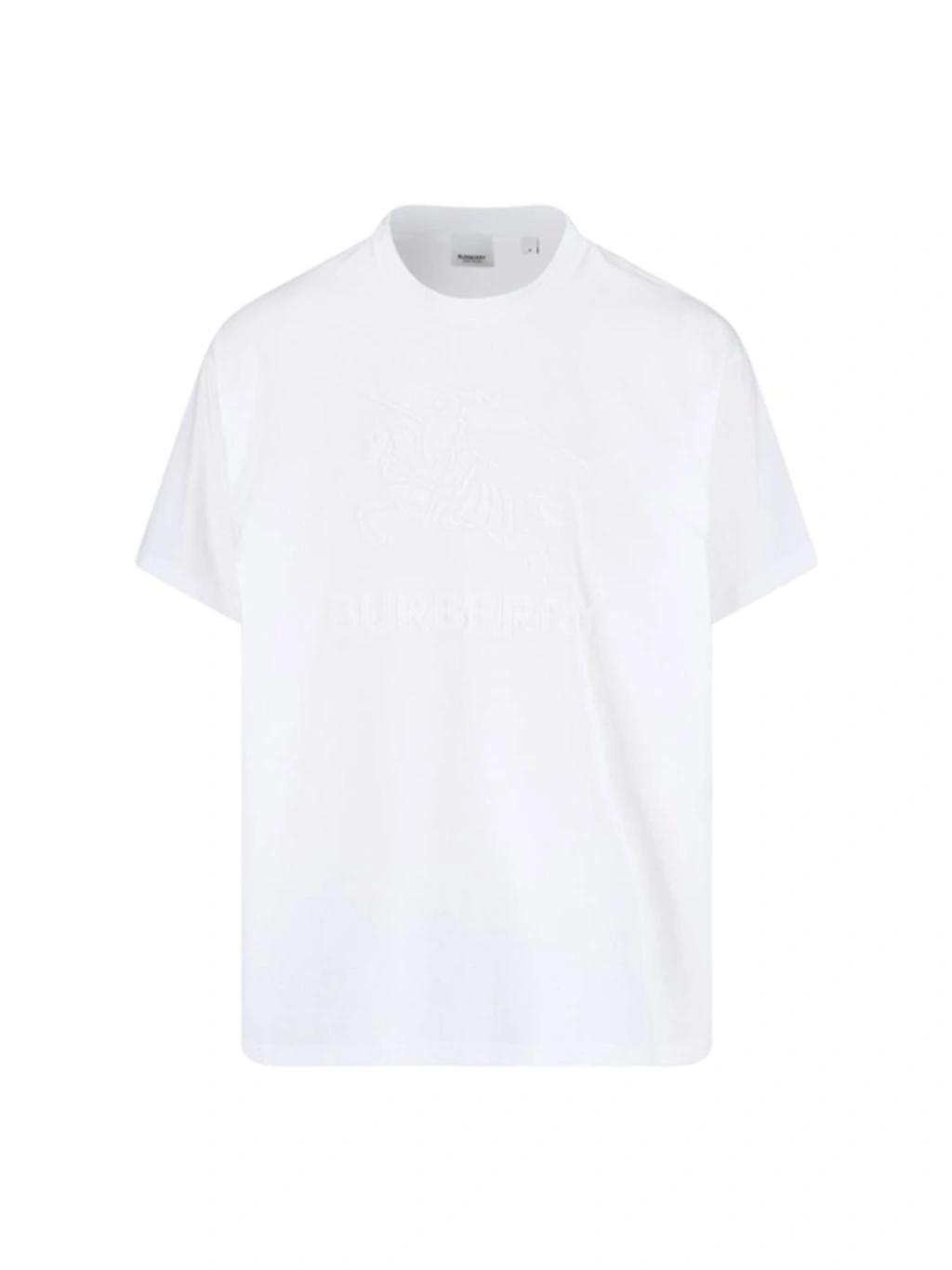 Logo-embossed Crew-neck T-shirt In White Product Image