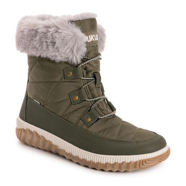 MUK LUKS Winnie Waverly Womens Winter Boots Green Product Image