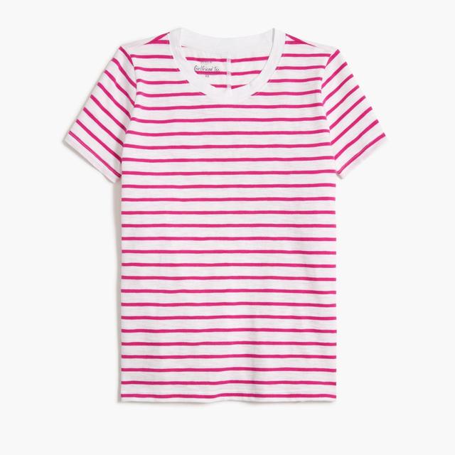 Striped girlfriend crewneck tee Product Image