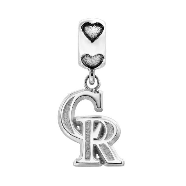 LogoArt Colorado Rockies Sterling Silver Team Logo Charm, Womens, Grey Product Image