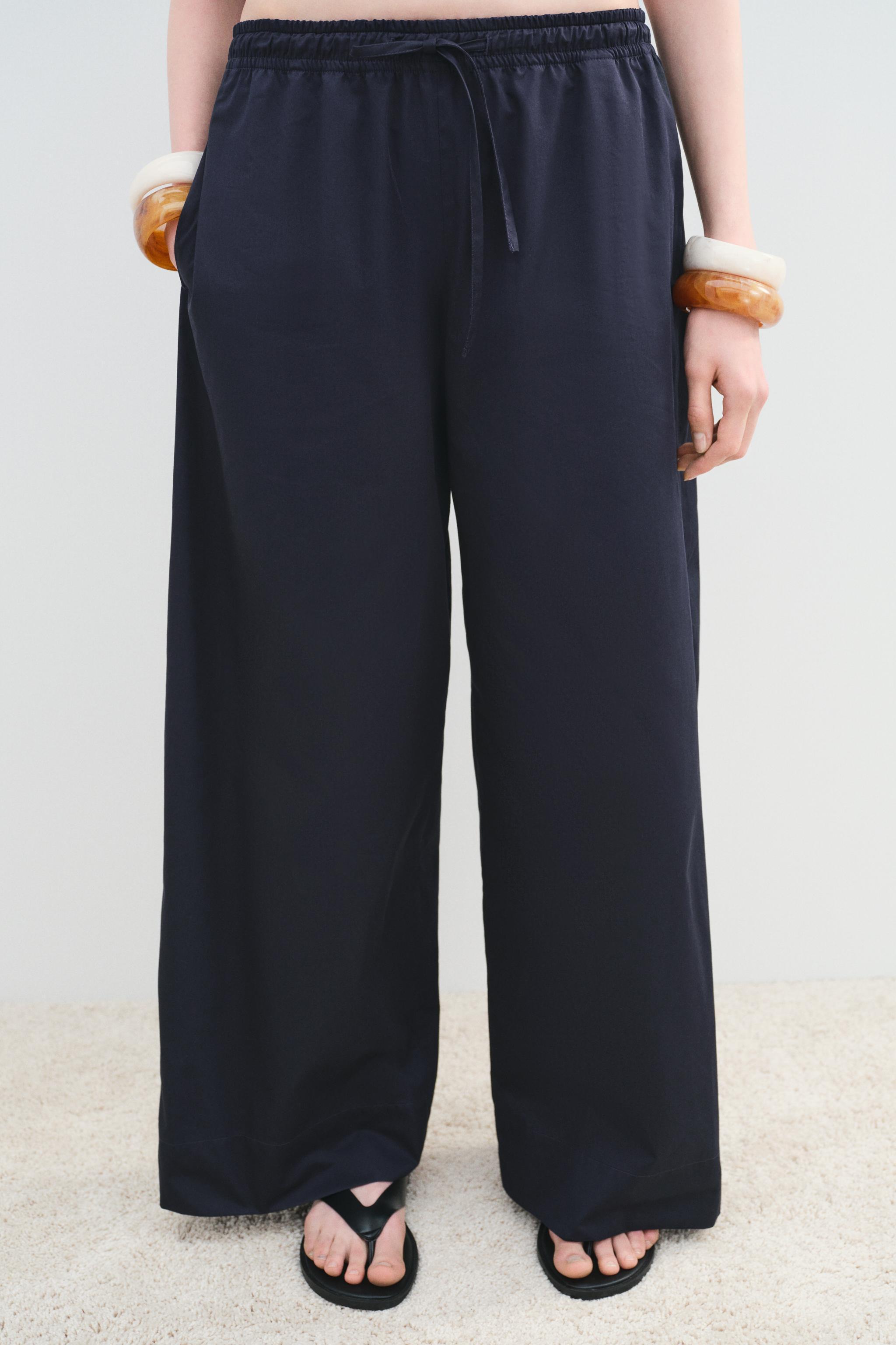 WIDE LEG PAJAMA PANTS ZW COLLECTION Product Image