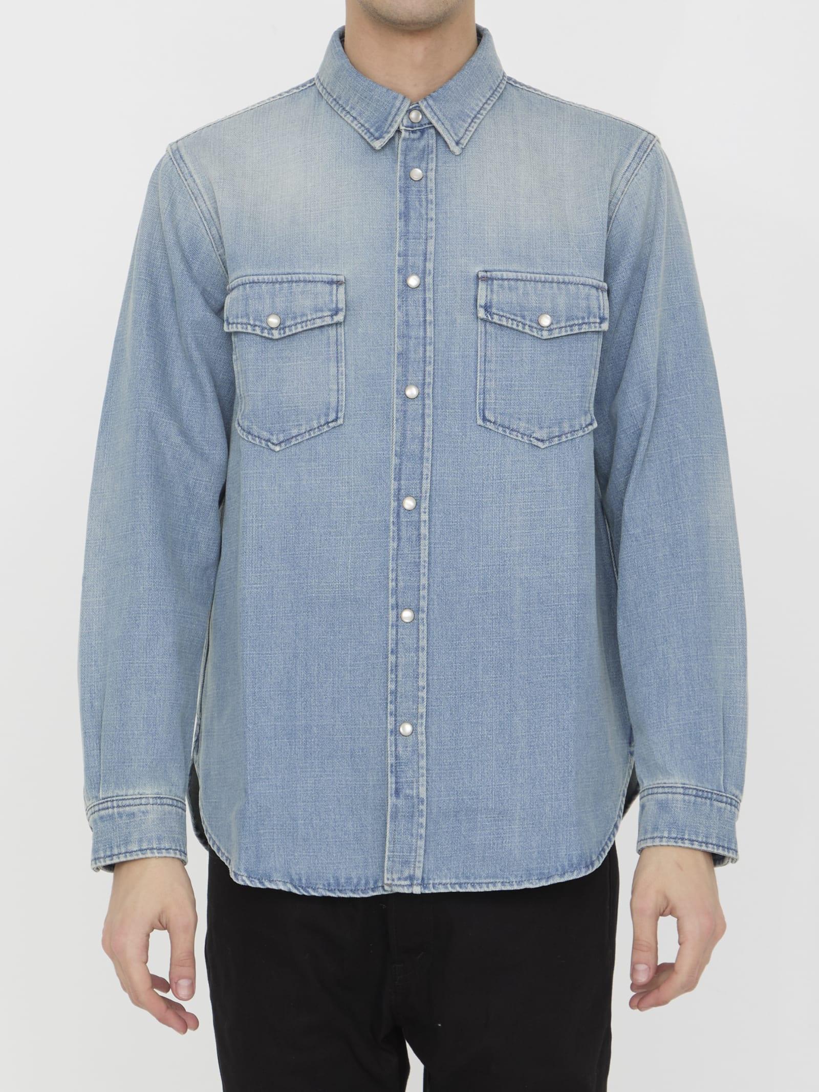 Denim Shirt In Blue Product Image