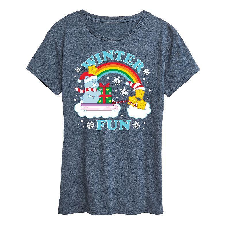 Womens Care Bears Winter Fun Graphic Tee, Girls Product Image