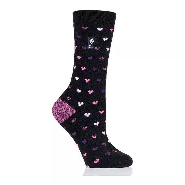 Womens Heat Holders Ultra Lite 3X Warmer Hearts Crew Socks Product Image