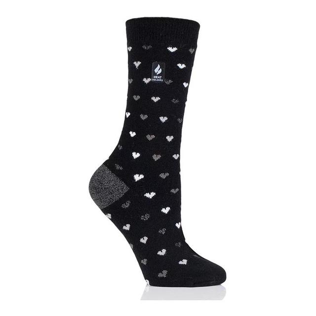 Womens Heat Holders Ultra Lite 3X Warmer Hearts Crew Socks Product Image