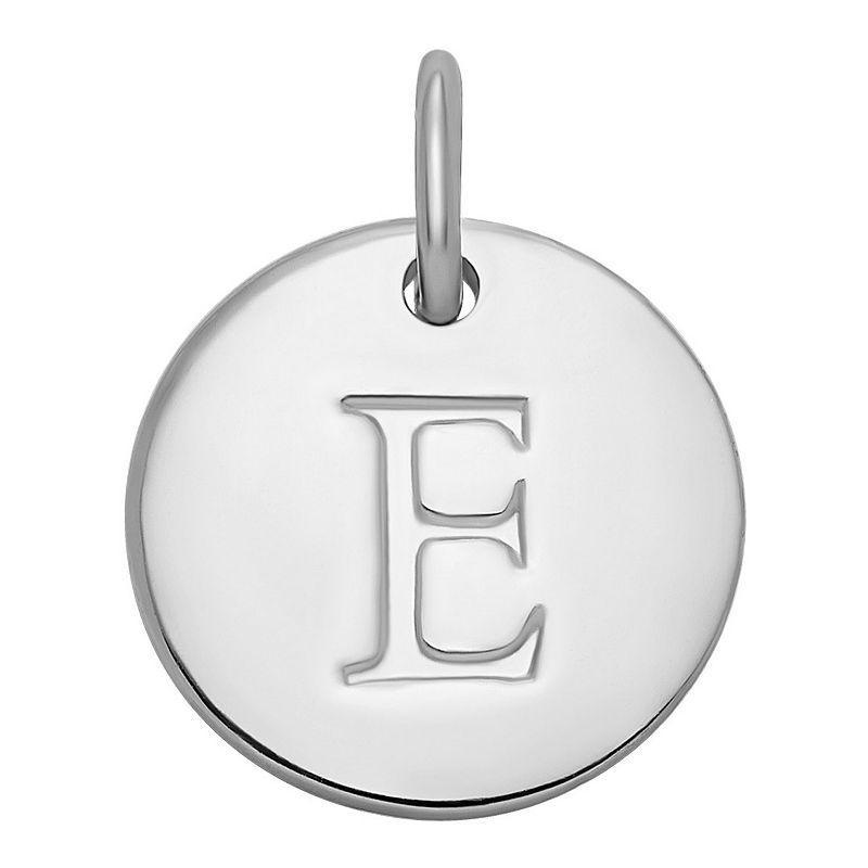 PRIMROSE Sterling Silver Letter Disc Charm, Womens Product Image