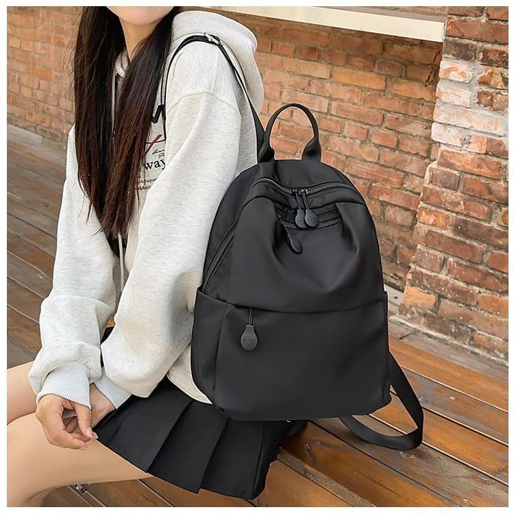 Plain Nylon Laptop Backpack Product Image