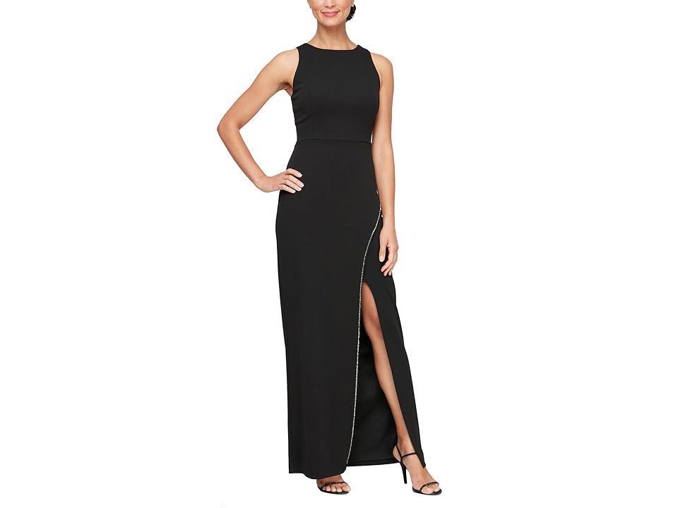 Alex Evenings Rhinestone Trim Column Gown Product Image