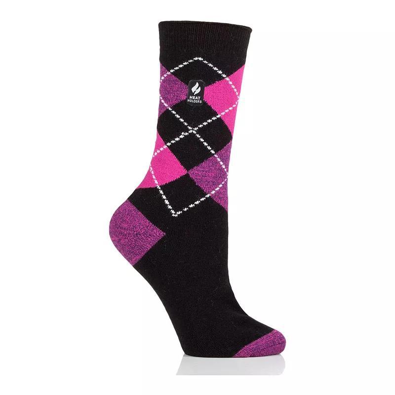 Womens Heat Holders Ultra Lite 3x Warmer Argyle Crew Socks Product Image