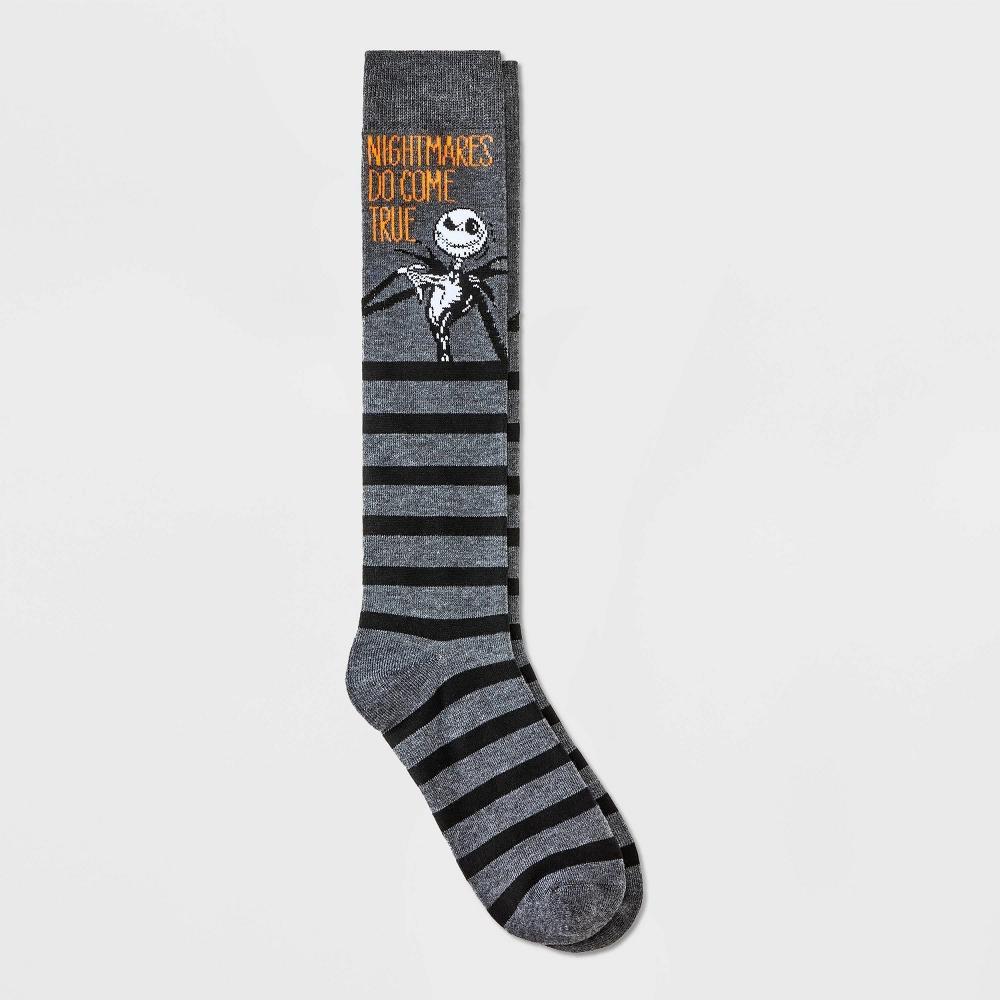 Womens Disney The Nightmare Before Christmas Nightmares Do Come True Knee High Socks - Charcoal Heather 4-10 Product Image