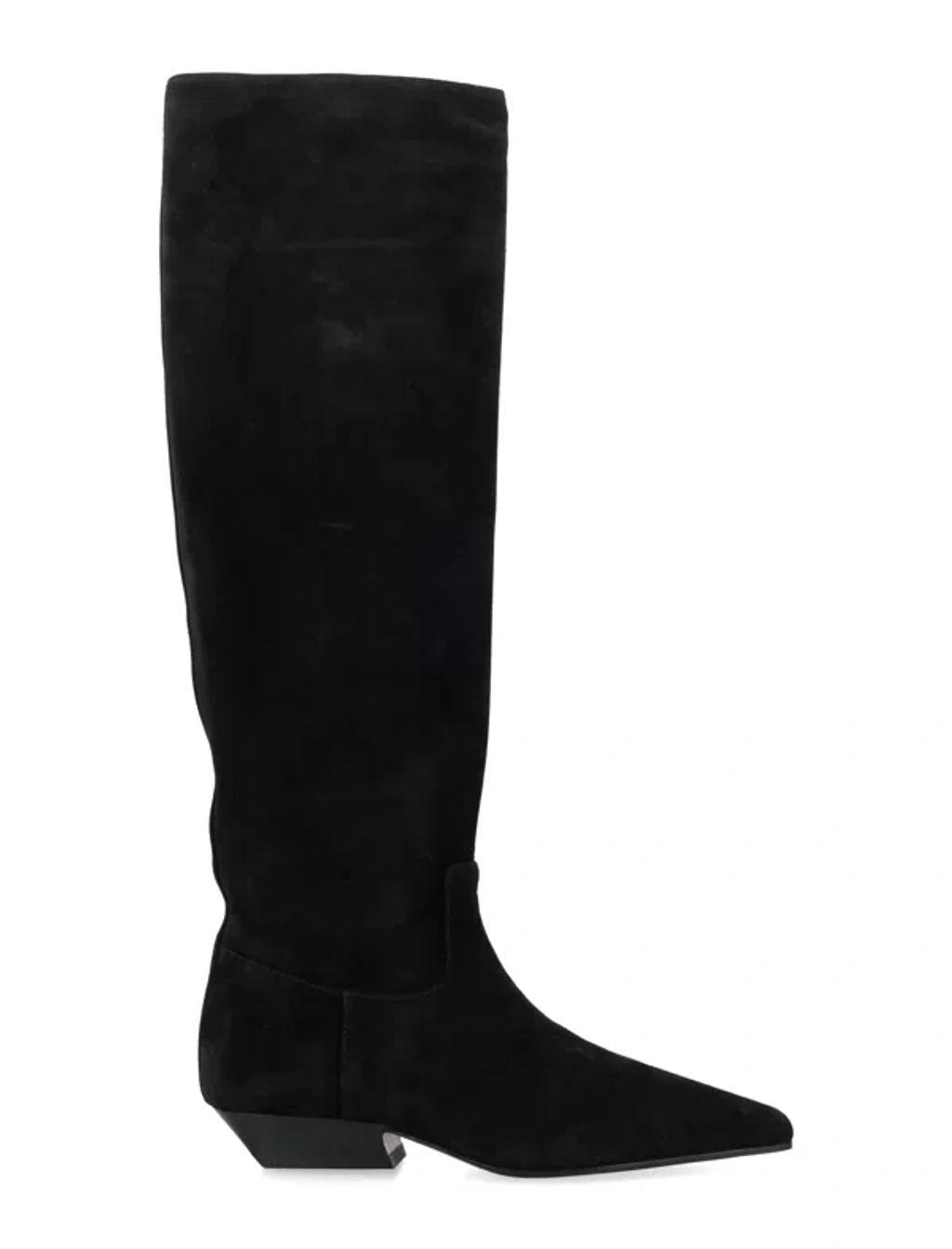 Marfa Knee Boot Suede In Black Product Image