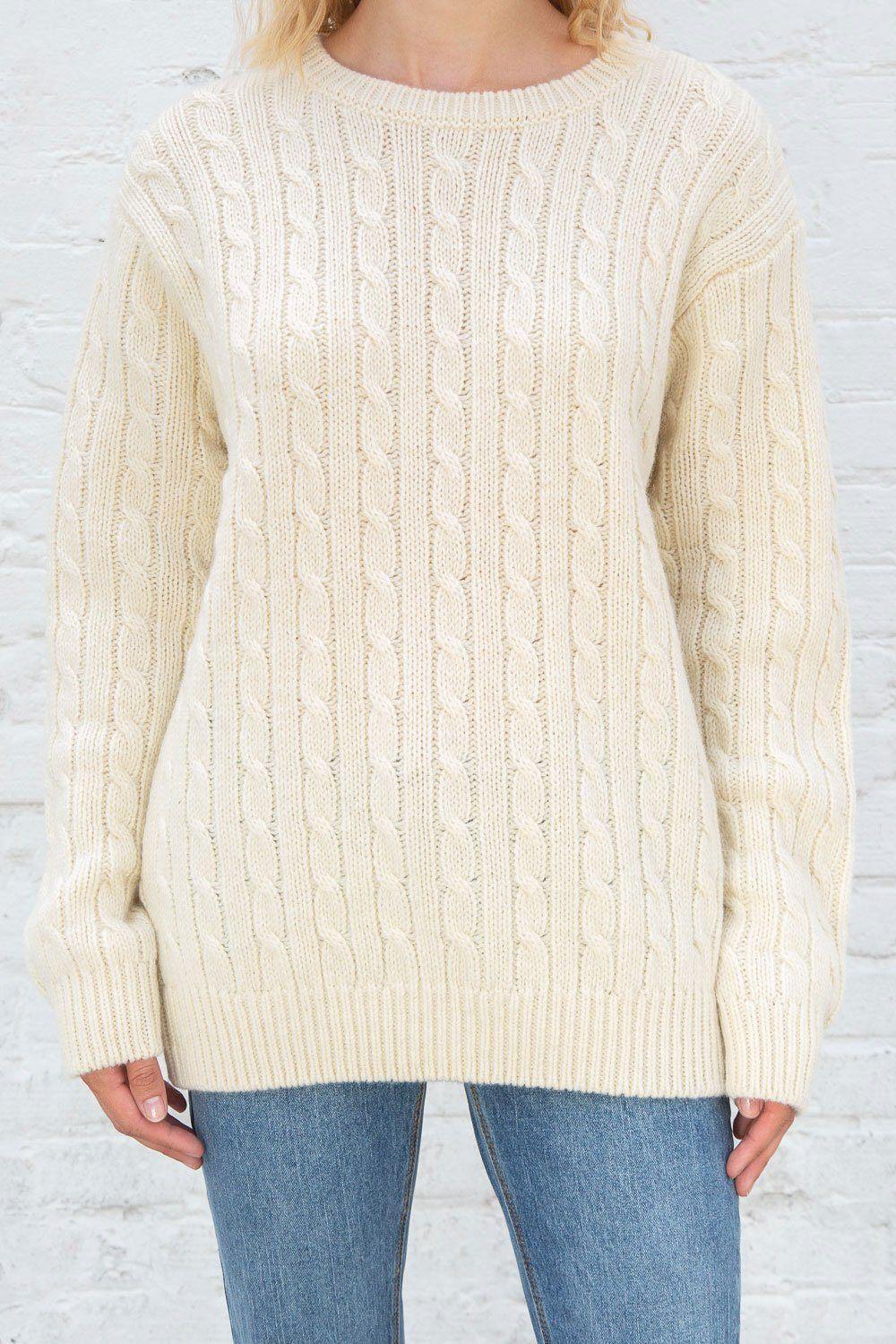 Winona Heavy Wool Cable Knit Sweater Product Image