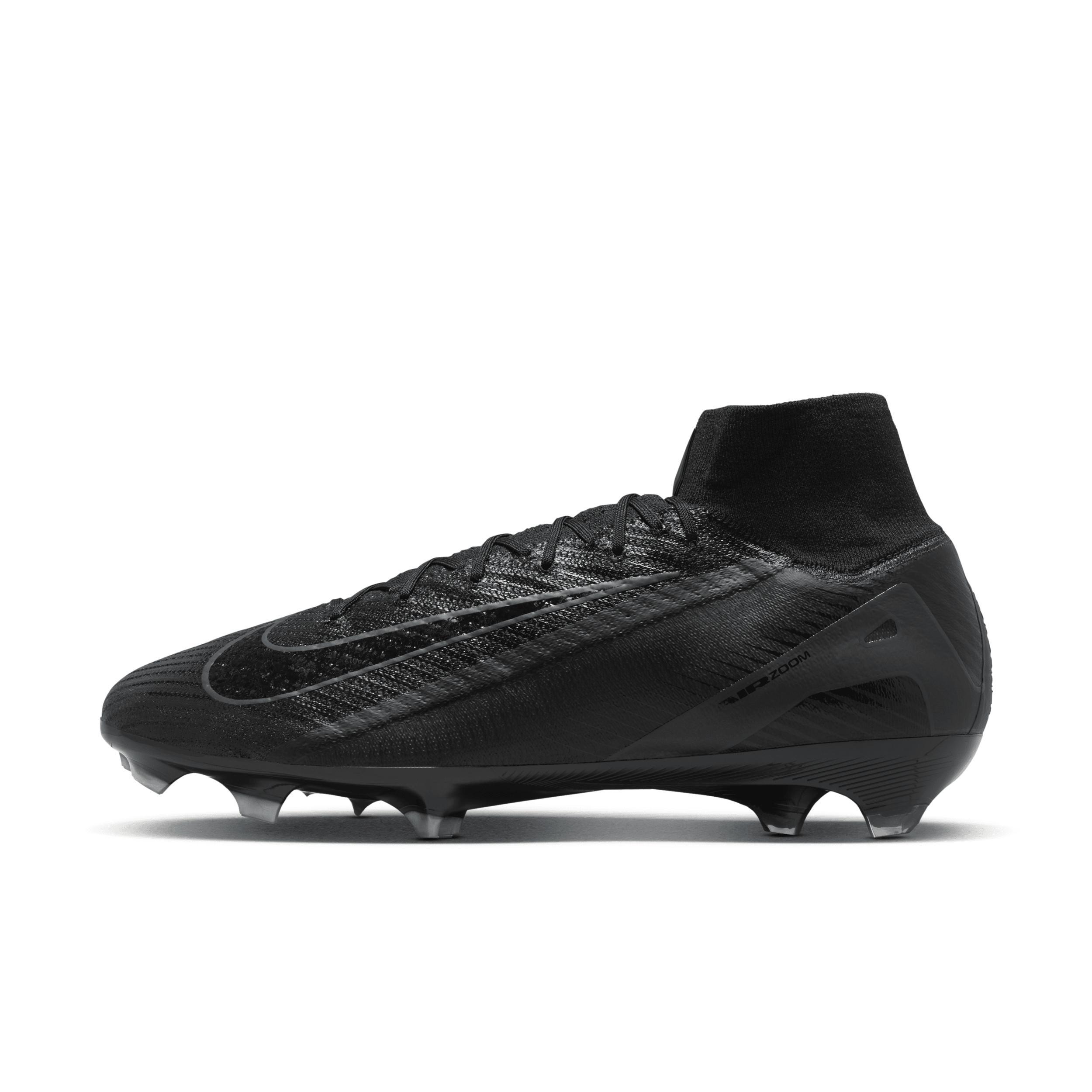 Nike Mens Nike Zoom Superfly 10 Elite FG - Mens Soccer Shoes Black/Black/Deep Jungle Product Image