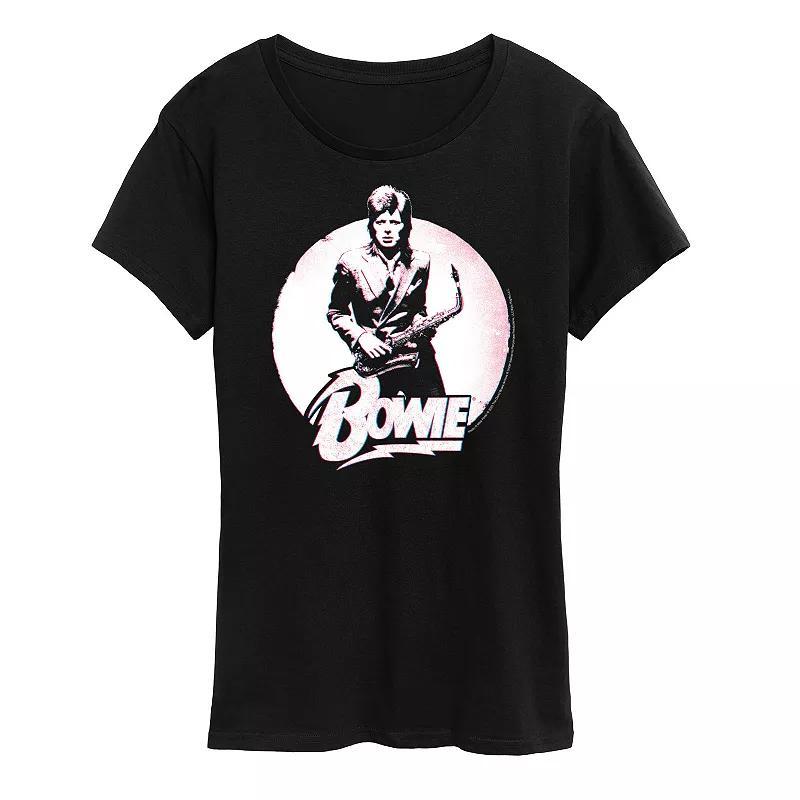 Womens Bowie Distressed Circle Graphic Tee Product Image