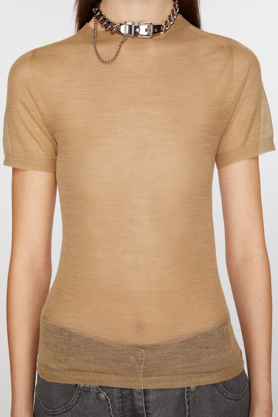 Sheer knit t-shirt Product Image