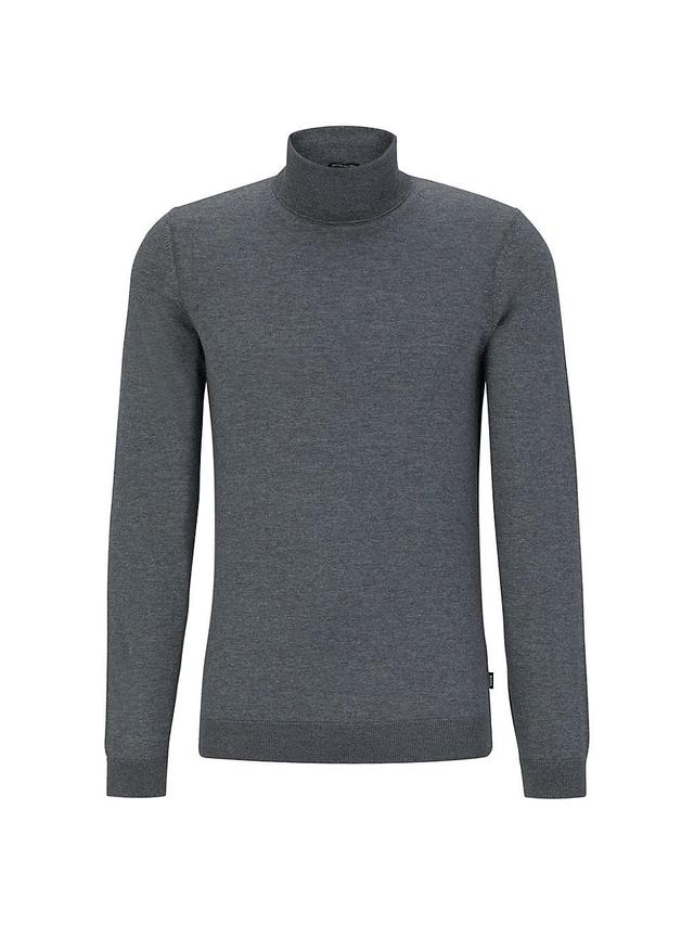 Mens Slim-Fit Roll Neck Sweater in Virgin Wool Product Image