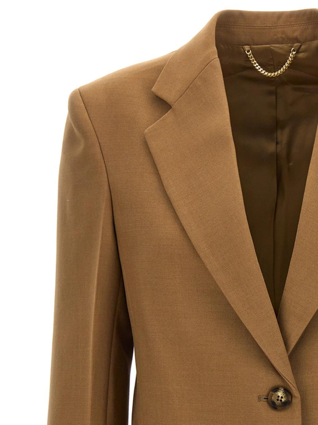 Asymmetric Double Layer Jacket In Fawn product image