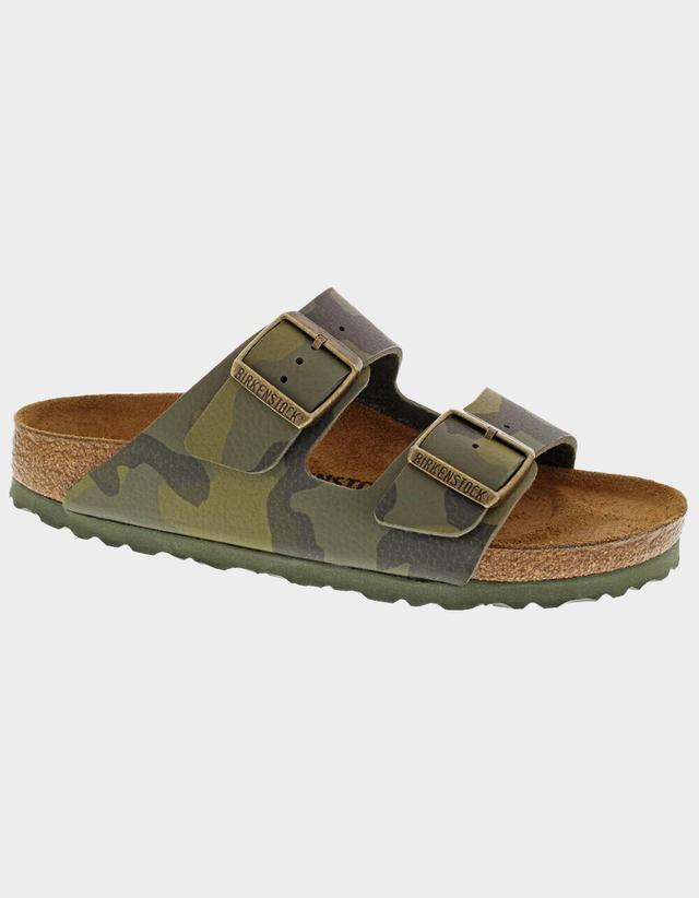 BIRKENSTOCK Arizona Womens Desert Soil Camo Green Slide Sandals Product Image