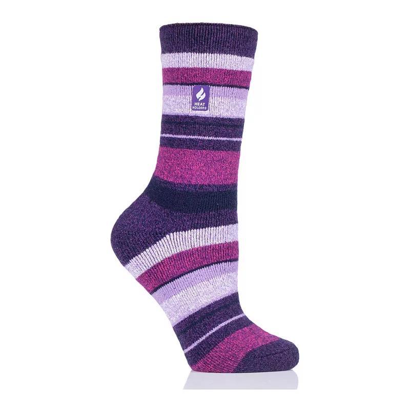 Womens Heat Holders Lite 5X Warmer Striped Midweight Thermal Socks Product Image