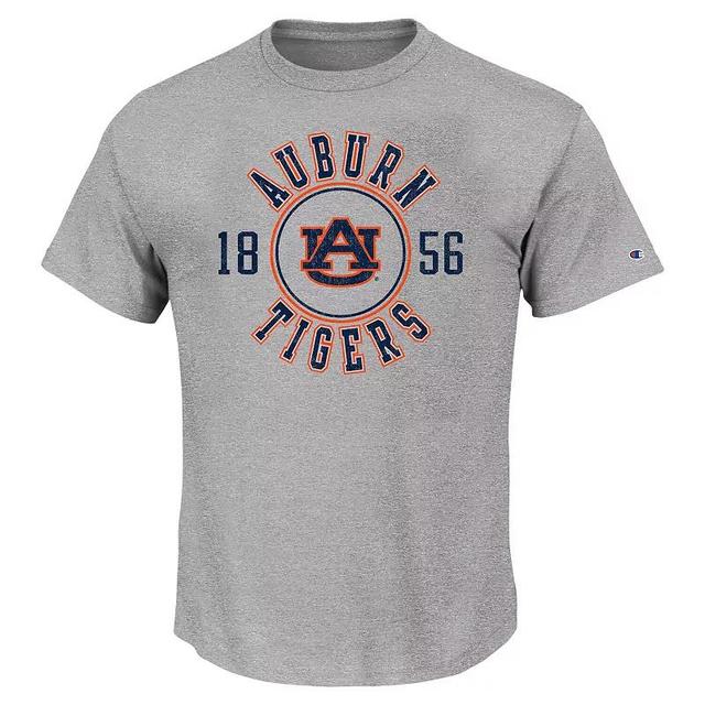 Mens Champion Heather Gray Auburn Tigers Big & Tall Circle Logo T-Shirt Product Image