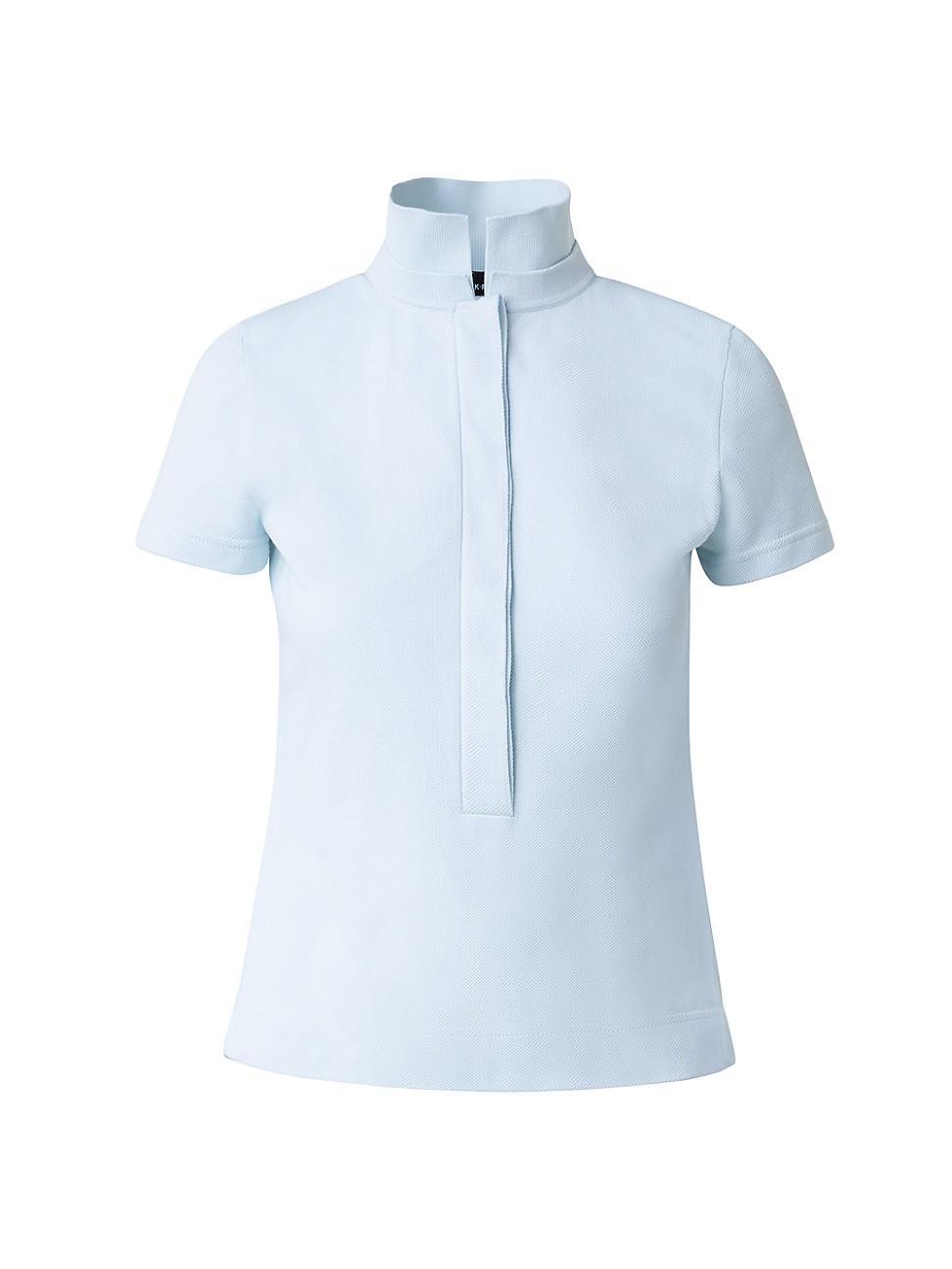 Womens Cotton Knit Polo Shirt product image