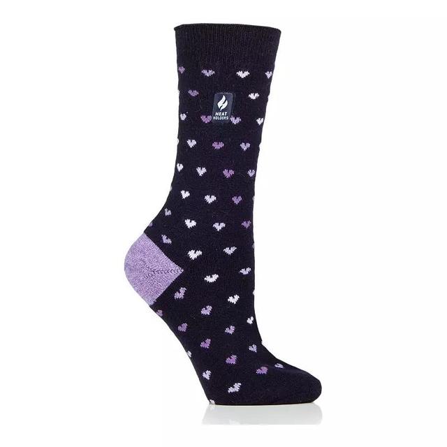 Womens Heat Holders Ultra Lite 3X Warmer Hearts Crew Socks Product Image