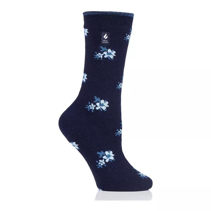 Womens Heat Holders Ultra Lite 3X Warmer Floral Crew Socks Product Image