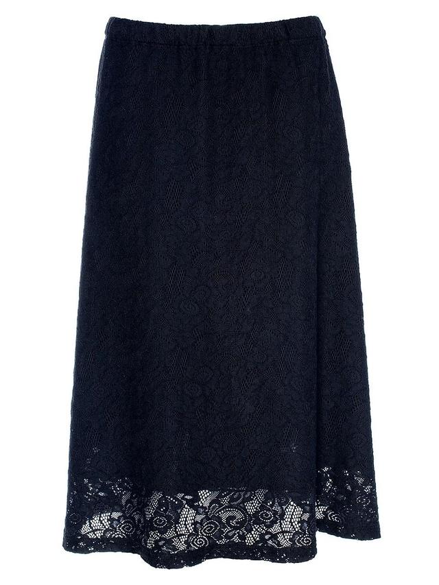 Womens A-Line Lace Skirt Partial Lined Sheer Hem Product Image