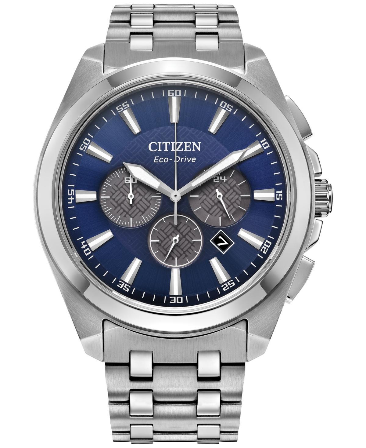 Men's Citizen Eco-DriveÂ® Classic Chronograph Watch with Blue Dial (Model: Ca4510-55L) Product Image