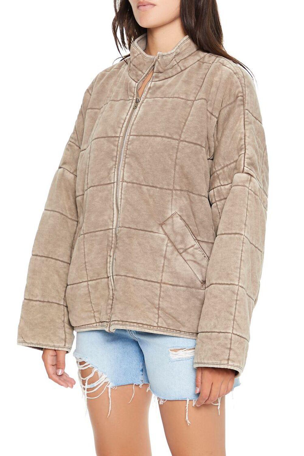 Quilted Zip-Up Jacket | Forever 21 Product Image