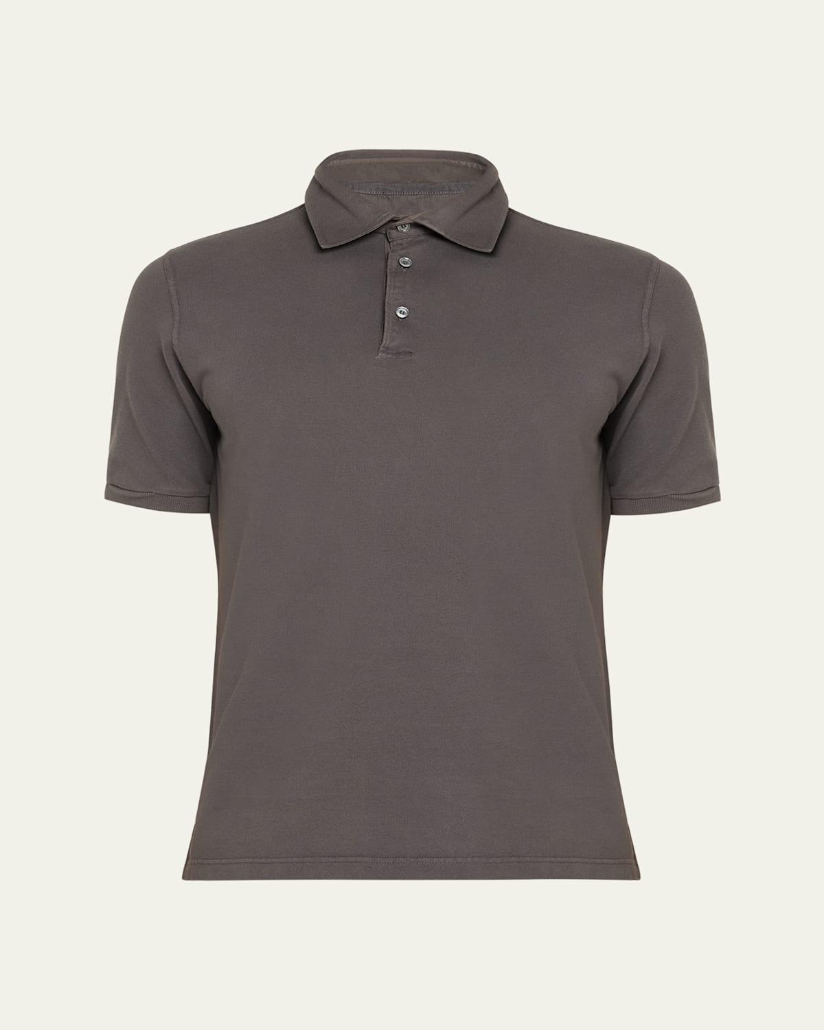 Mens Cotton Pique Polo Shirt Product Image