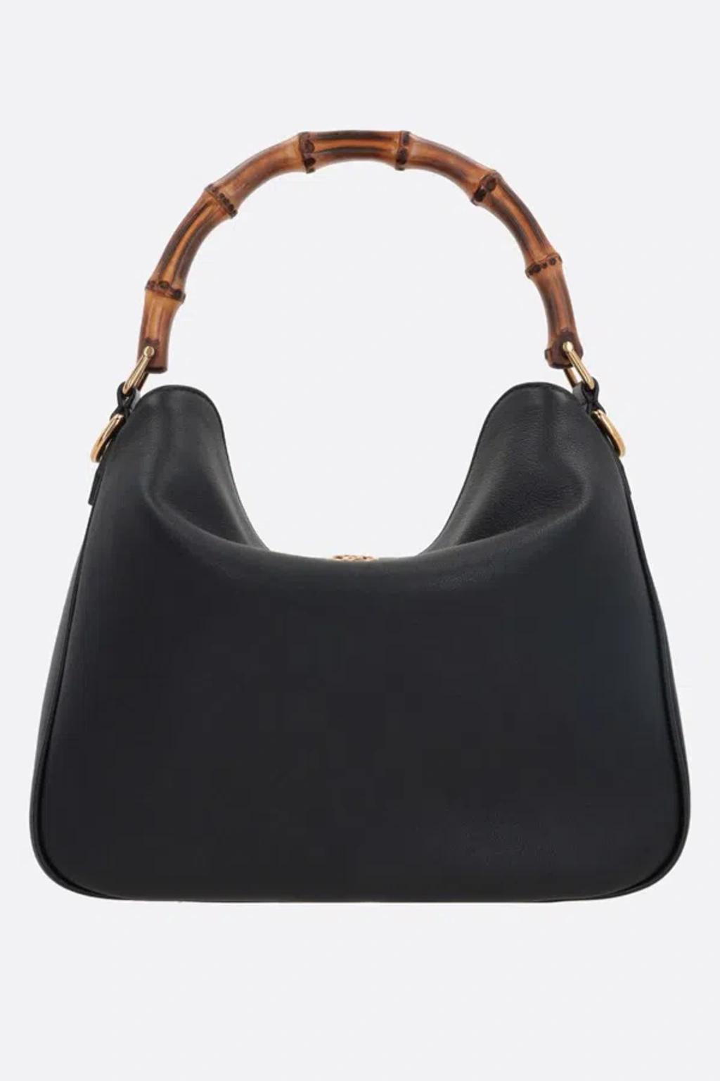 GUCCI Medium Diana Leather Tote Bag In Black Product Image